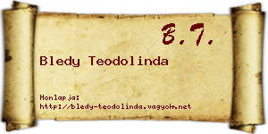 Bledy Teodolinda névjegykártya